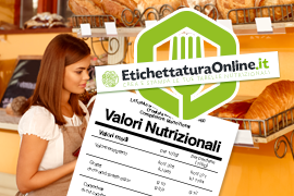 ETICHETTATURA E TABELLE NUTRIZIONALI ONLINE